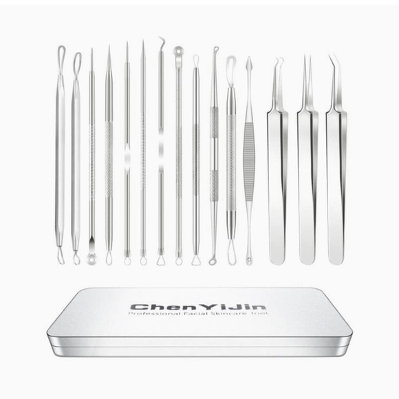 ChenYiJin Other - 15 Pcs Pimple Popper Tool Kit,Blackhead Extractor Tool for Comedones